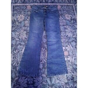 2000s Authentic Y2K JOUJOU Blue Denim Bootcut Stretch 5-Pocket Juniors sz 7//8